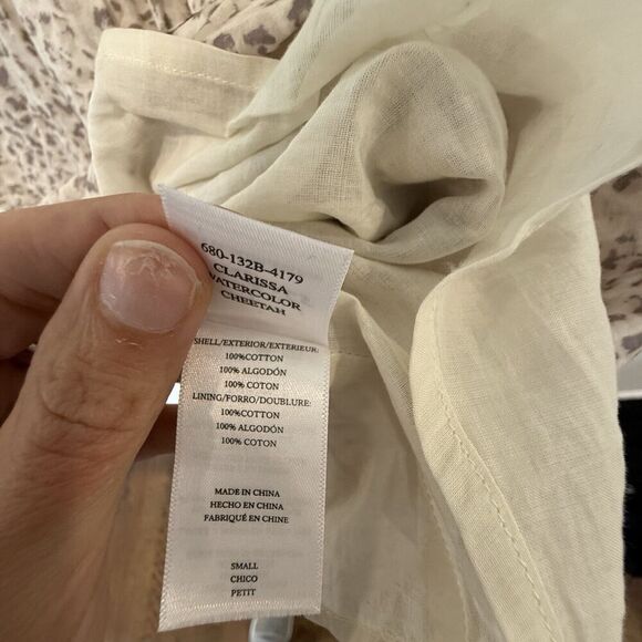 Rails Womens Clarissa Beige animal print Tiered Babydoll Sundress Small 1670 - Picture 10 of 13